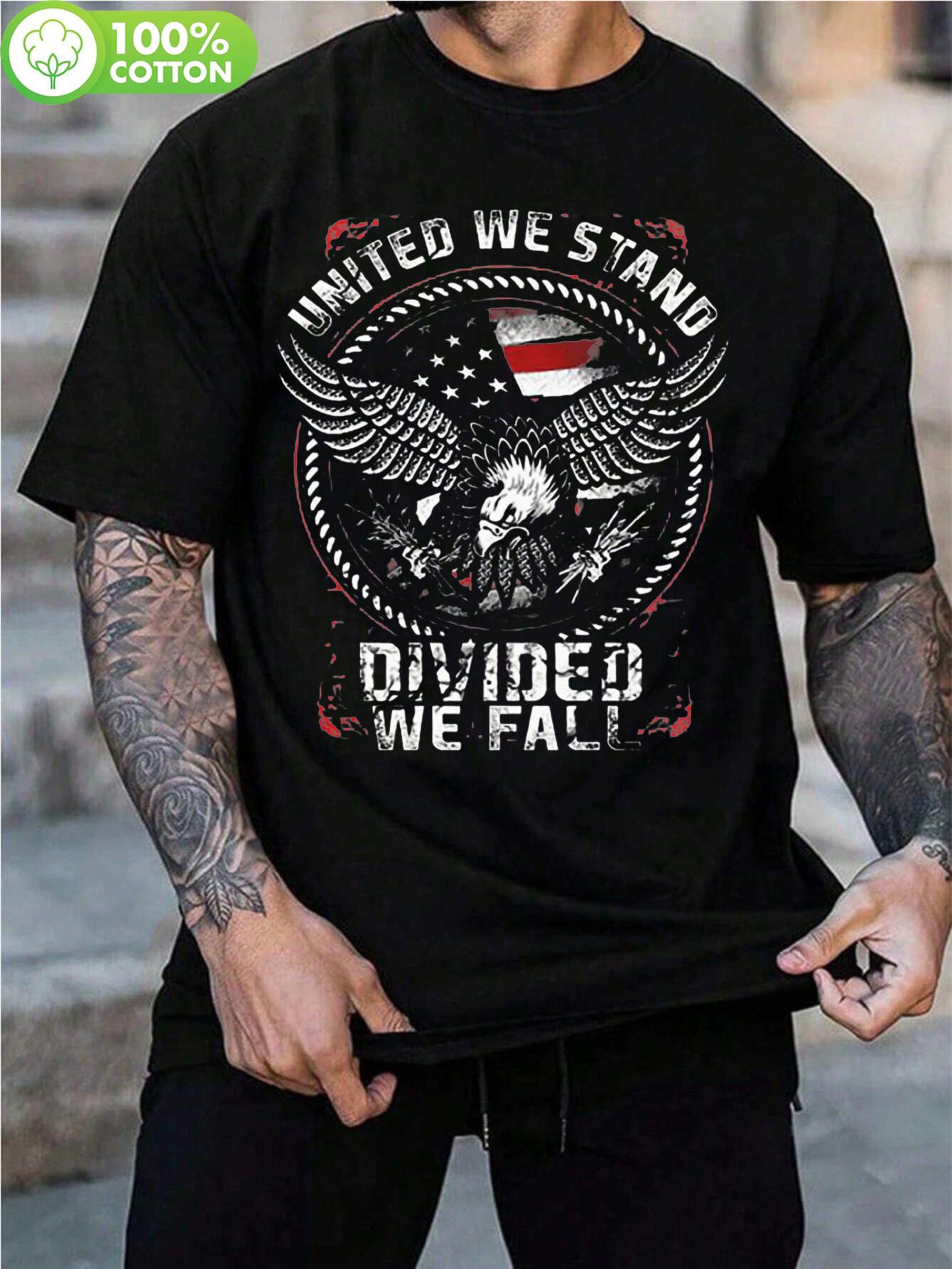 Plus Size T-shirt Eagle Flag Patriot T-shirt - Soft 100% Cotton S
