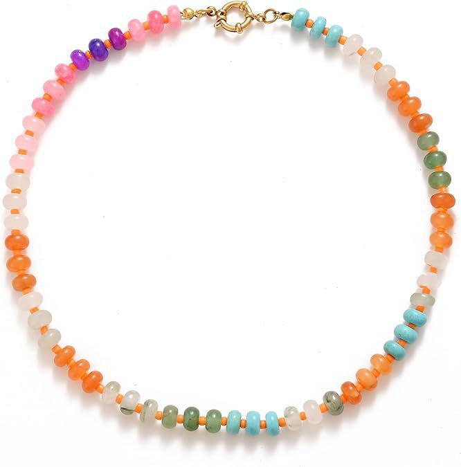 Turquoise Bohemian Beaded Clavicle Necklace - Summer Casual Vacation Style for Women