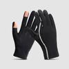 Summer Ice Silk Sunscreen Gloves for Men's Ultraviolet Proof Thin Breathable Sweat Absorbing Splicing Outdoor Bicycle Touch Screen Gloves