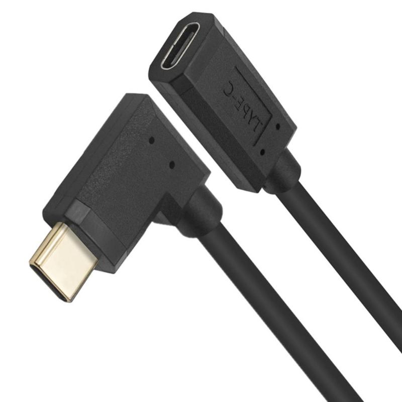 10Gbps Right Angle USB Type C to USB C Cable Fast Charging Cord Connector Data Transfer Cable for Mobile Phone Laptop