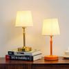 Adjustable Height Fabric Shade Metal Table Lamp for Girls - Luxurious Night Light