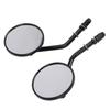 1 Pair 8mm Round Motorcycle Mirrors Chrome Handlebar Bar End Rear View Side Mirrors