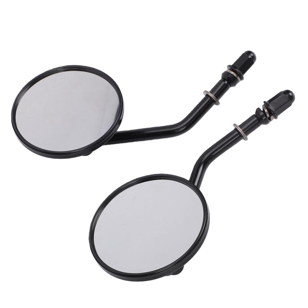 1 Pair 8mm Round Motorcycle Mirrors Chrome Handlebar Bar End Rear View Side Mirrors