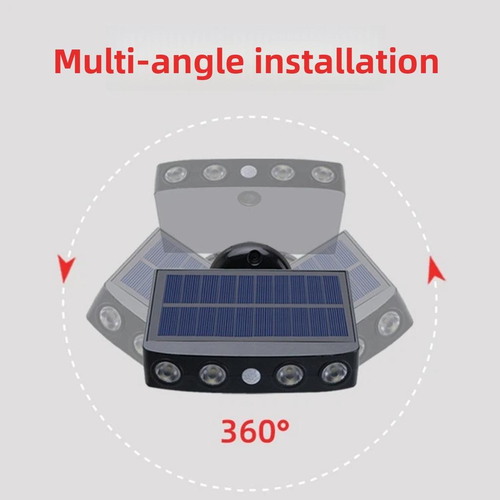 LED Solar Wall Light, Fake Security Camera Lamp, Motion Sensor, Waterproof Outdoor Garden Courtyard Solar Flood Light