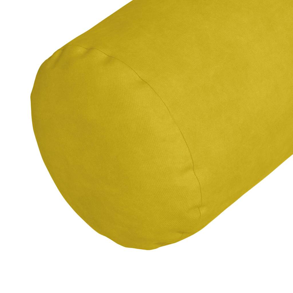 Bolster Cushions 2 pcs Yellow Ø 15 x 40 cm Cord Fabric