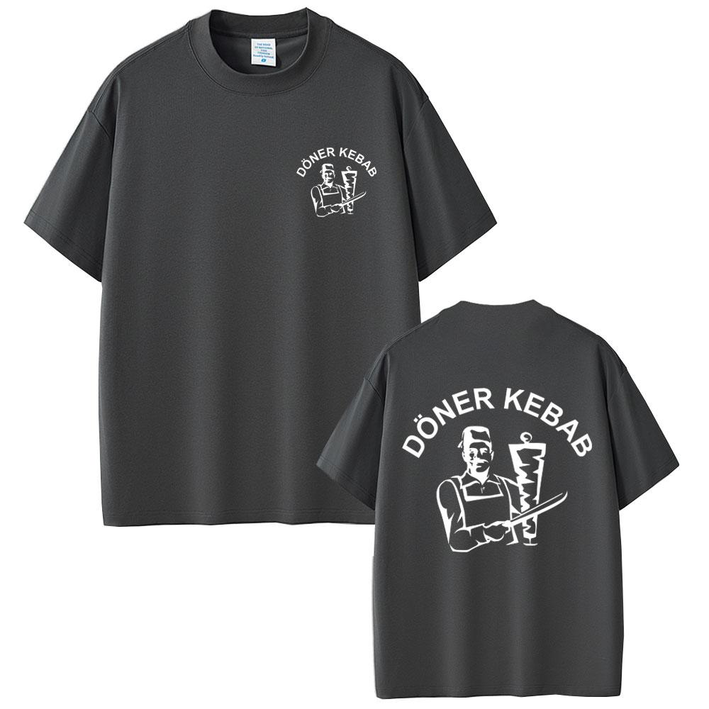 Doner Kebab Funny Graphic T-shirt Unisex Women 100% Cotton Oversized Short Sleeve T Shirt Summer Casual Oversized Unisex Streetwear