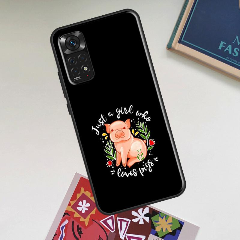 Just A Girl Who Loves Pigs Case For Xiaomi Redmi Note 12 Pro Plus 8 9 10 11 Pro 8T 9S 10S 11S 12S 9C 10A 10C 12C Cover