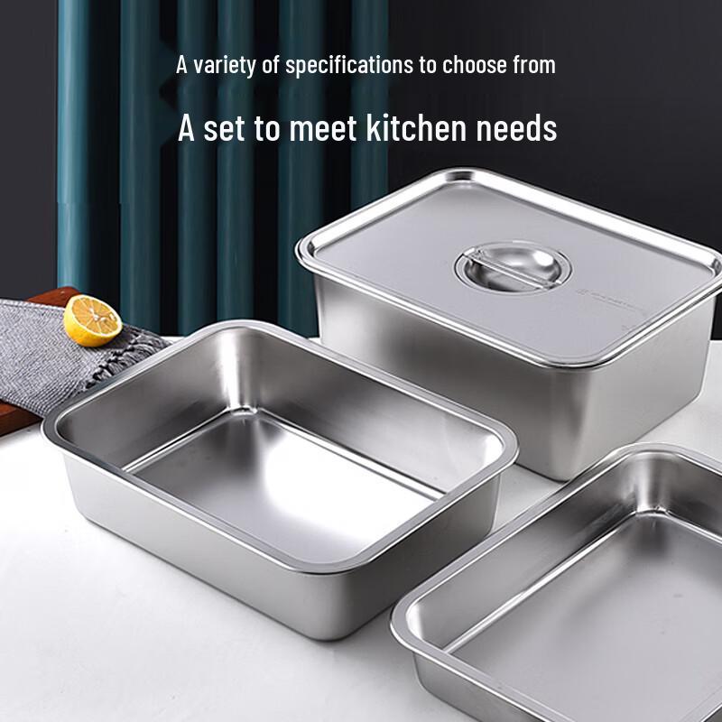 Naijiang Stainless Steel Rectangular Food Pan with Lid