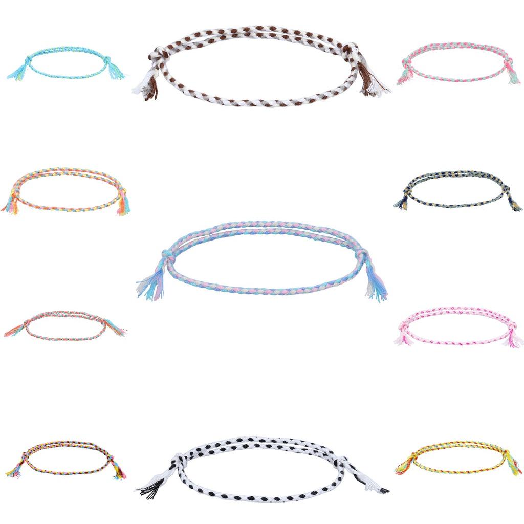 Trendy Unisex Wave Style Handmade Braided Red Rope Bracelet Ideal For Travel Remembrance Assorted Colors