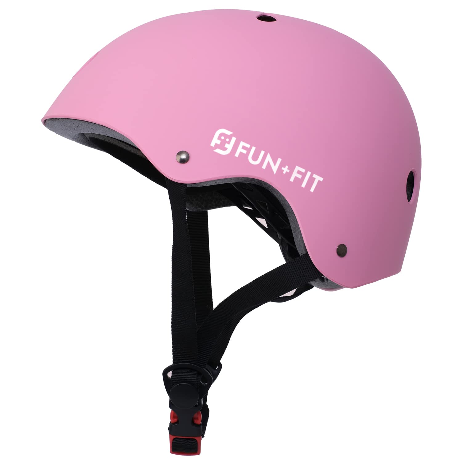 

Fantasfit Sports Adjustable for Ice and Protective Helmet for Kids and Adults F+F FUN+FIT Helmet, Size, Skating, Skateboarding, Cycling, (Pink, розовый