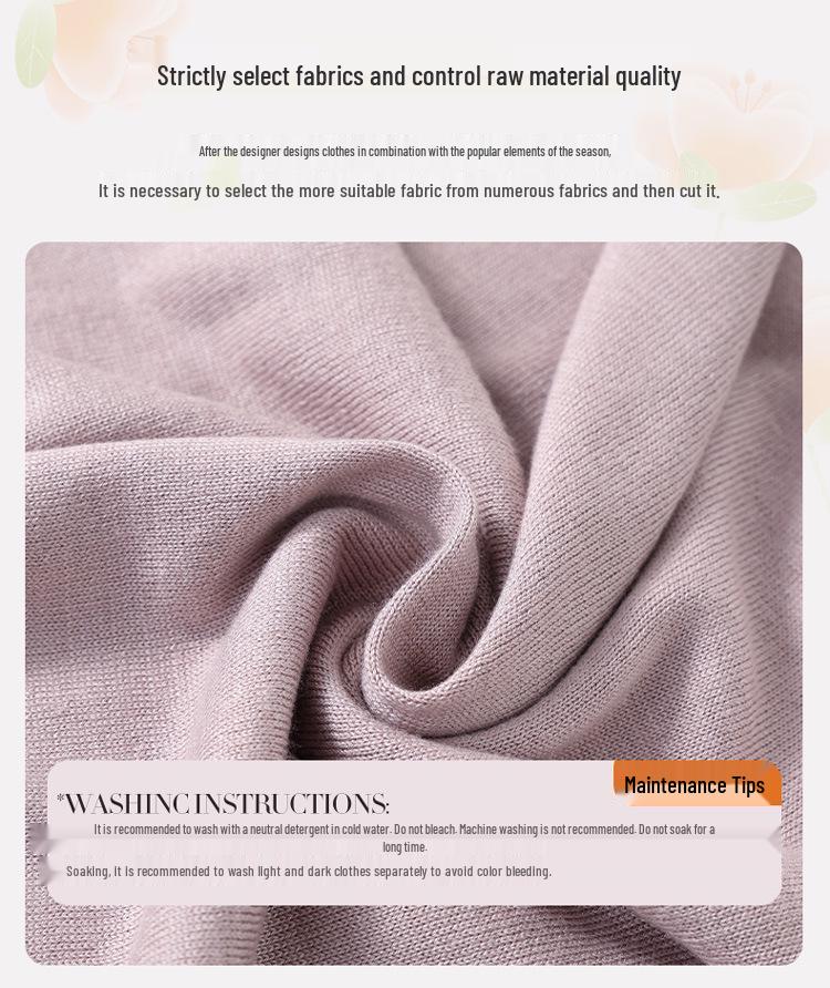 Elegant Spring Knitwear 2026: Stylish Gauze Sleeve Top for Middle-aged & Elderly Women