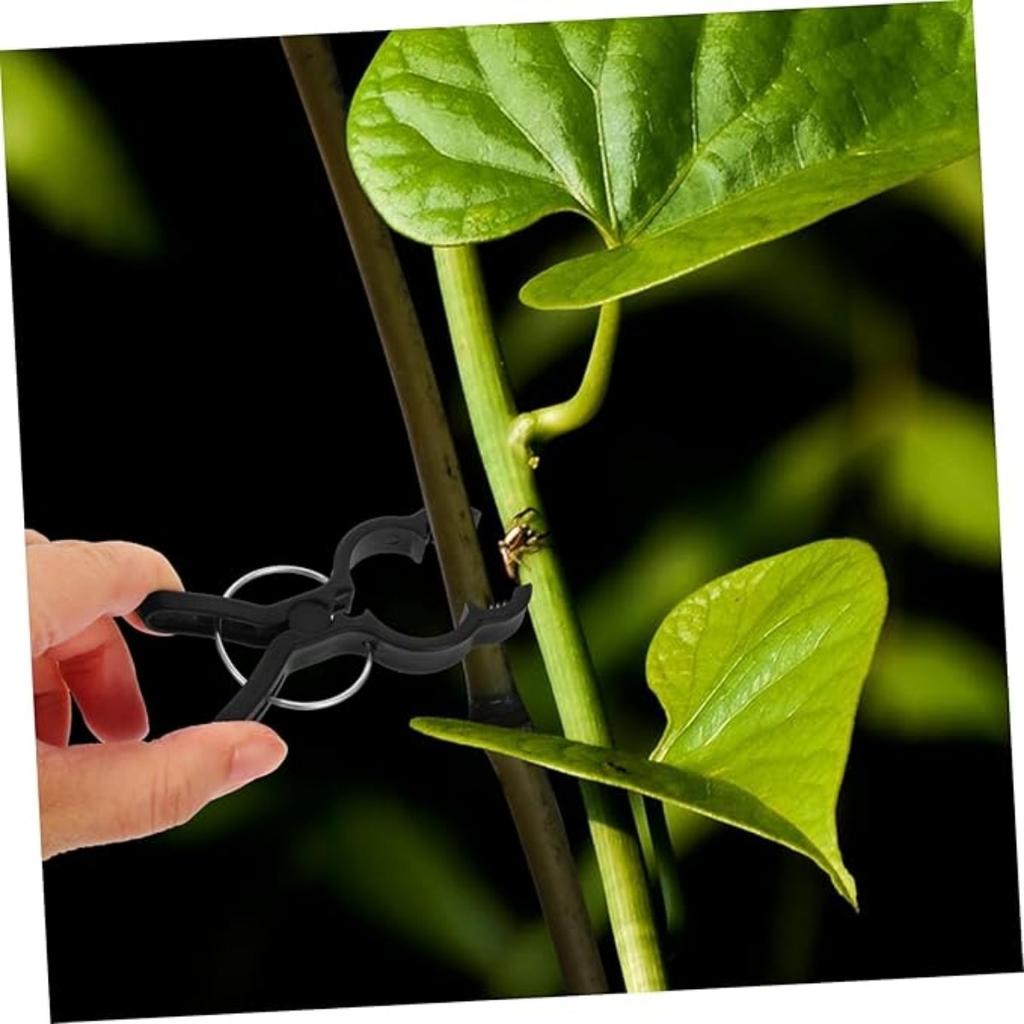 10pcs Vine Clip Tomato Clips Plant Trellis Clips Plant Gripper Clip Supplies for Gardening Clamp for Vine Clamp for Tomato Vines Garden Supplies Black