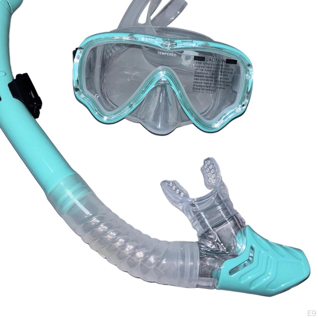 Diving Mask Dry Top Snorkel Set, Goggles Snorkeling Gear for Swimming Freediving