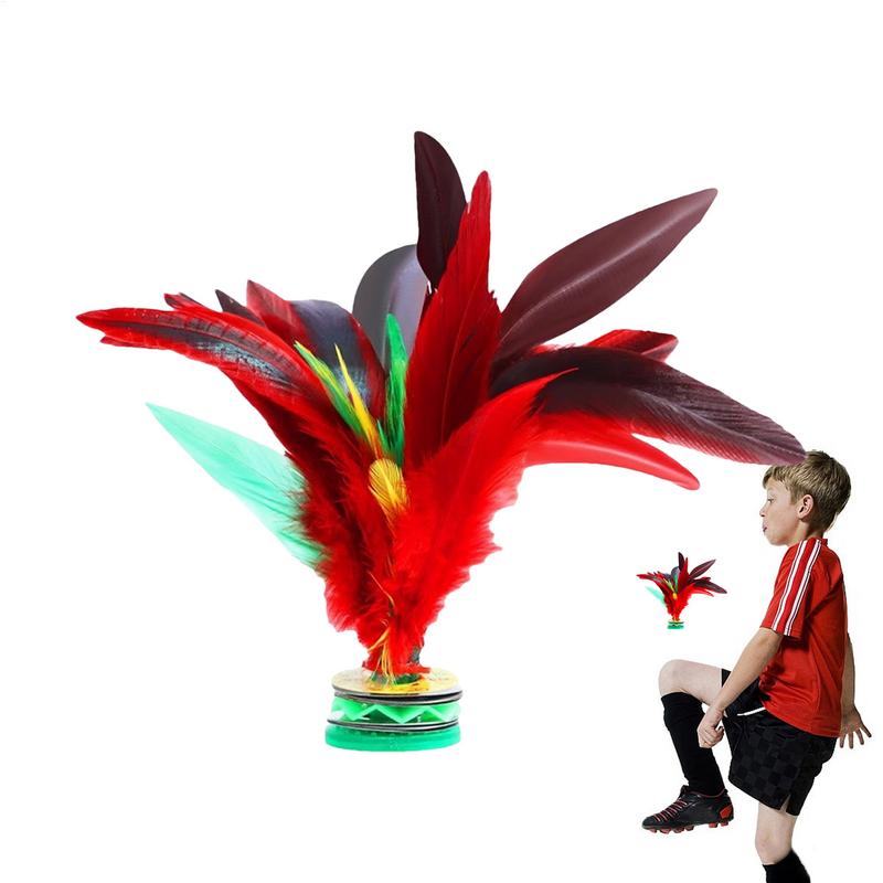 Chiński Jianzi Odporny na zużycie Piórko z kurczaka Przenośny do kopania stopą i kręcenia ręką Piórko Zabawka do gry na zewnątrz