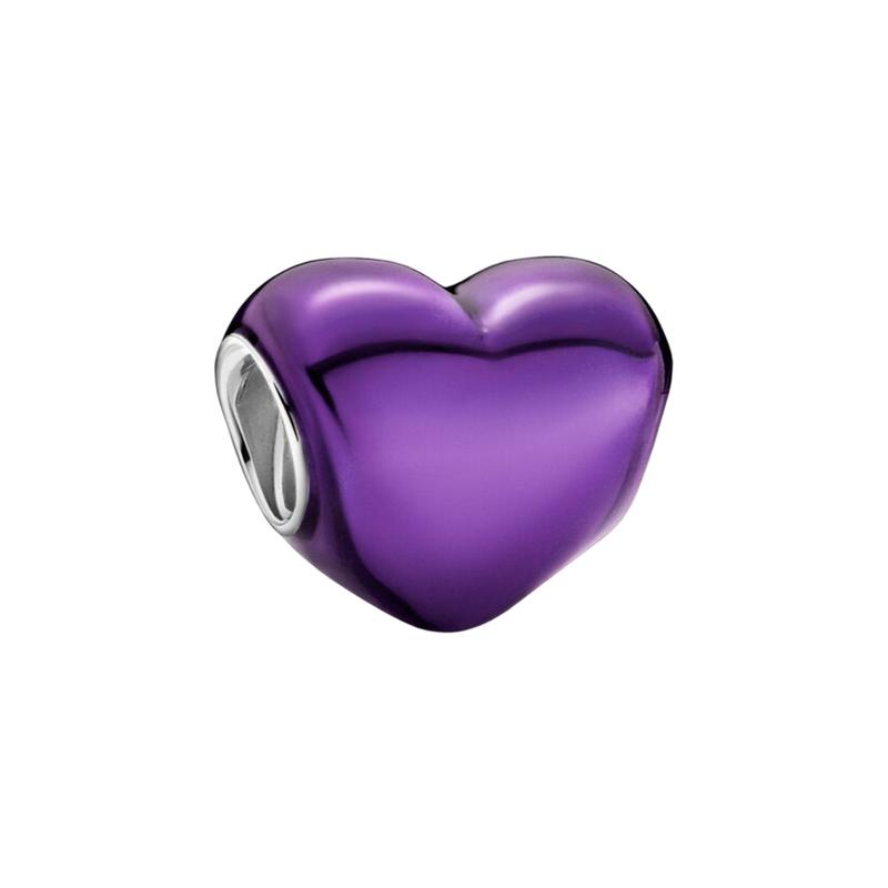 Pandora Metal Purple Heart Charm Jewelry Accessories Women s Purple 799291C01 золотой