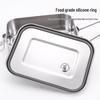 304 Stainless Steel Leak-proof Compartment Lunch Box: Portable, Multi-purpose, Square, Ideal for Students & Office Workers