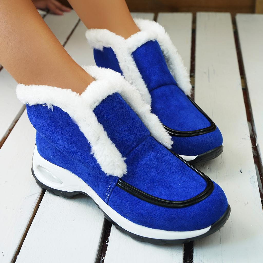 Large size snow boots for women, muffin thick-soled velvet to keep warm, women's cotton shoes for women