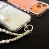 Fashion Glitter Star Clean Phone Case with Pearl Chain for iPhone 17 Pro 15 Pro 13 14 16 Pro Max 17 Cover Silicone Funda Cases