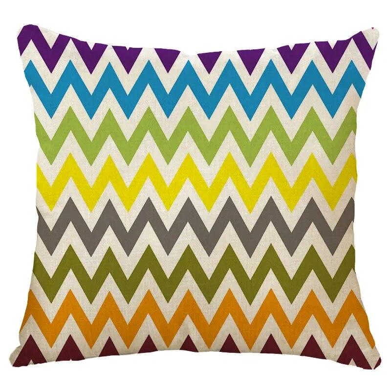 Modern Colorful Geometric Style Pillow Cover Living Room Sofa Office Seat Car Waist Cushion   Home Decoration