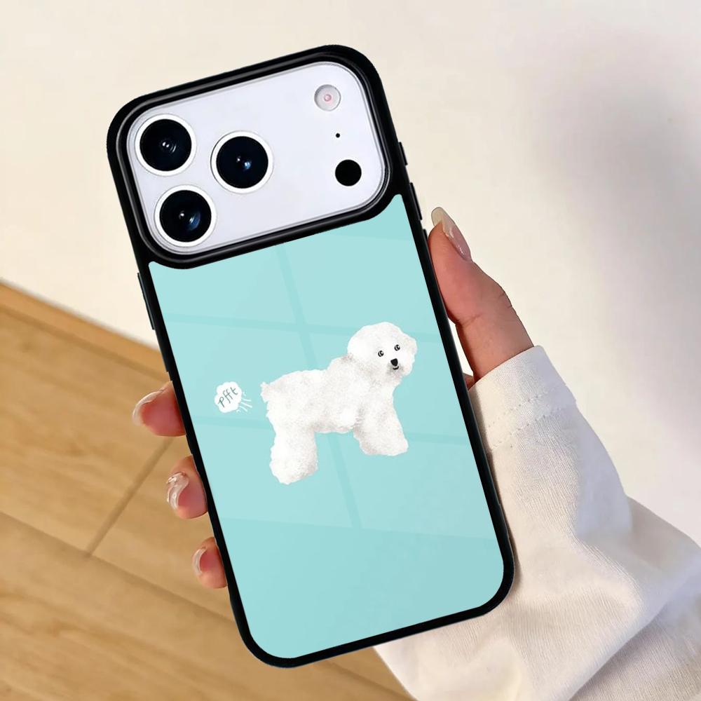 Bichon Frise Dog Puppy PRINT Mobile Phone Case for IPhone 17 AIR 16pro Max 15 14 13 12 11 Bumper Cover