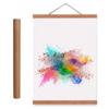 Teak Artwork Magnetic Wall Hanging Home Decor Picture Rack Painting Scroll Poster Frame Wall Art