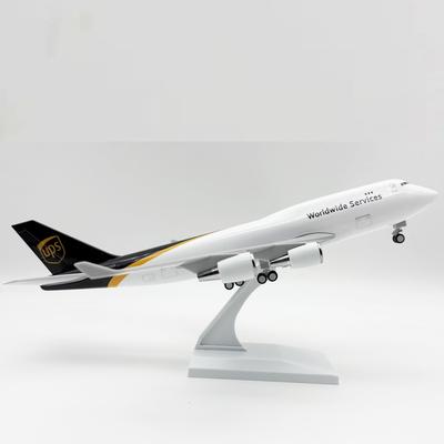 B747 30cm Diecast Resin 747 UPS Airways Aircraft Model Miniature Plane Wheels & Base Aviation Enthusiasts Airplane