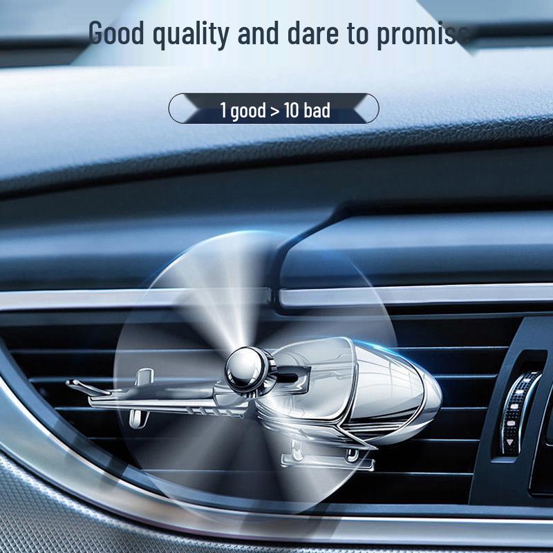 Rotating Metal Car Perfume Ornament with Long-lasting Scent for Air Vent Decoration