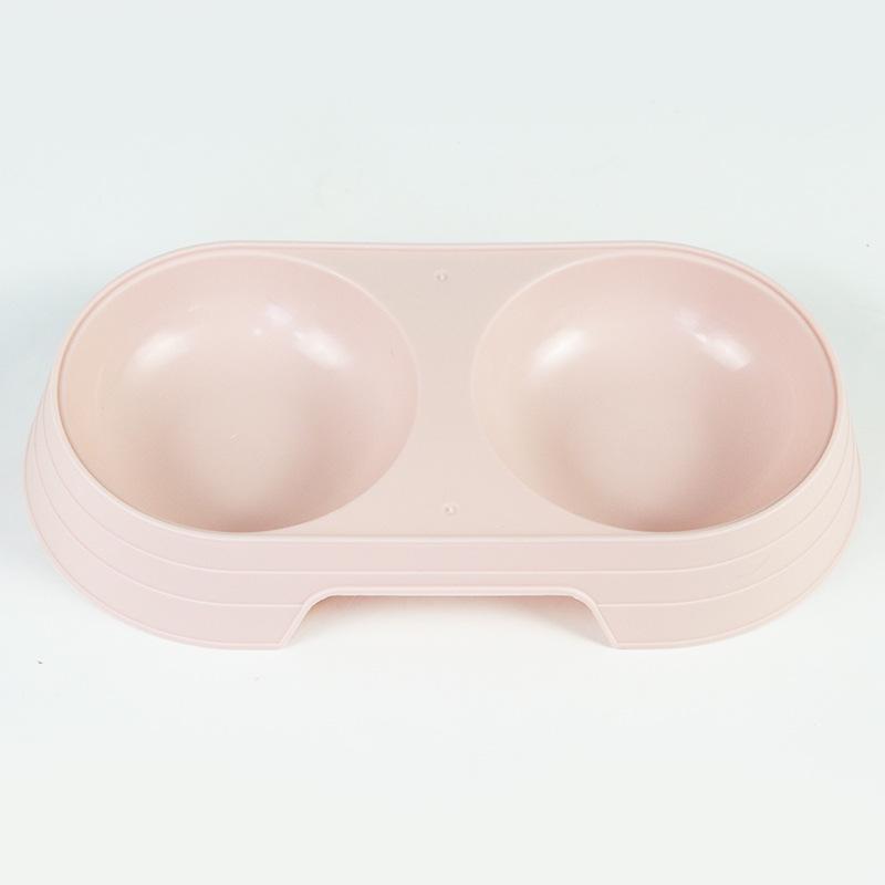 Minimalist Anti-Tip Macaron Color Double Pet Bowl for Cats