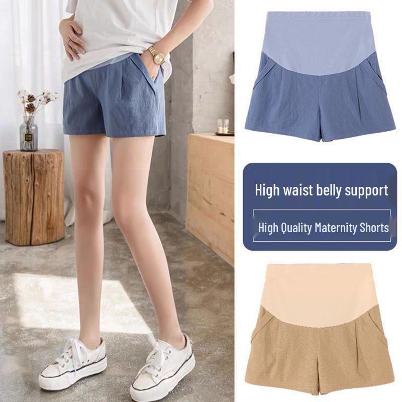 

Cross-border Women s Summer Maternity Shorts - New Fashion Loose Fit Leggings 2XL