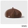 Beret children autumn and winter Internet celebrity temperament painter hat showing face small versatile big head circumference pumpkin bud hat
