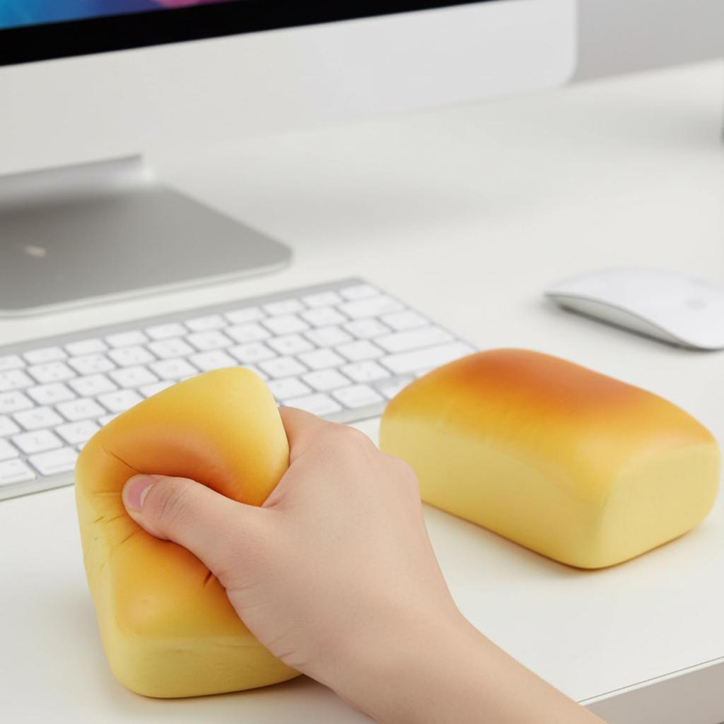 6 Cm Stress (1 Pack) Ultra Realistic Bread Slow Rise Toy For Sensory & Desk Play Skateboard