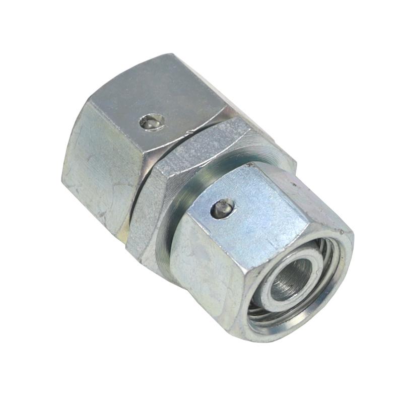 Connector - hydraulic coupling - straight female AA M22x1.5 - M16x1.5 with 2 nuts