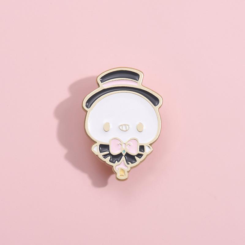 Adorable Japanese Anime Character Brooch Cute Design Metal Badge For Clothing