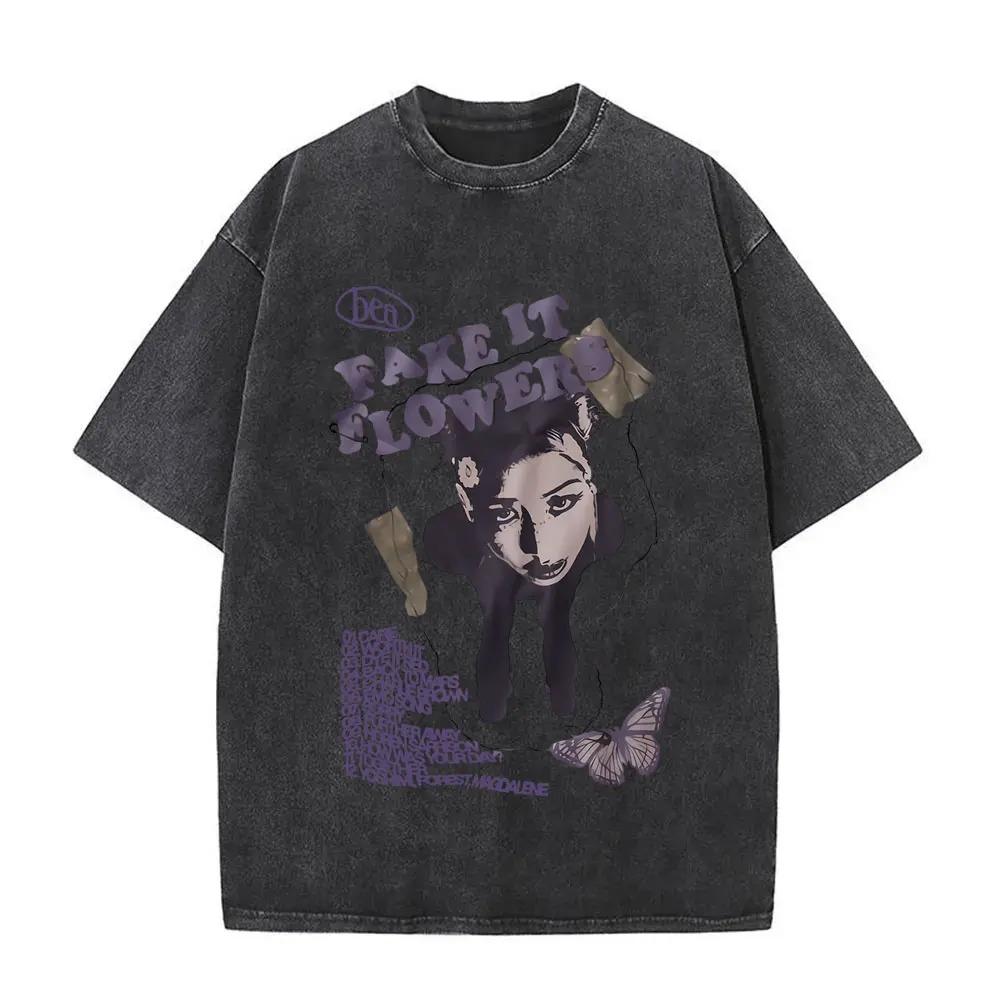 Hot Sale Singer Beabadoobee Graphic Print TShirt Men Women Vintage Washed Cotton Streetwear Fashion Oversize Top Summer New Top