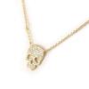 Les Trésors De Lily [K6683] - Gold-Plated 'Skull' Necklace