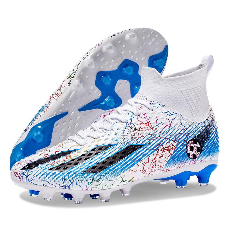 Amazon High-top Football Shoes for Boys and Girls TF Broken Nails AG Long Nails Adult Grass Training Shoes