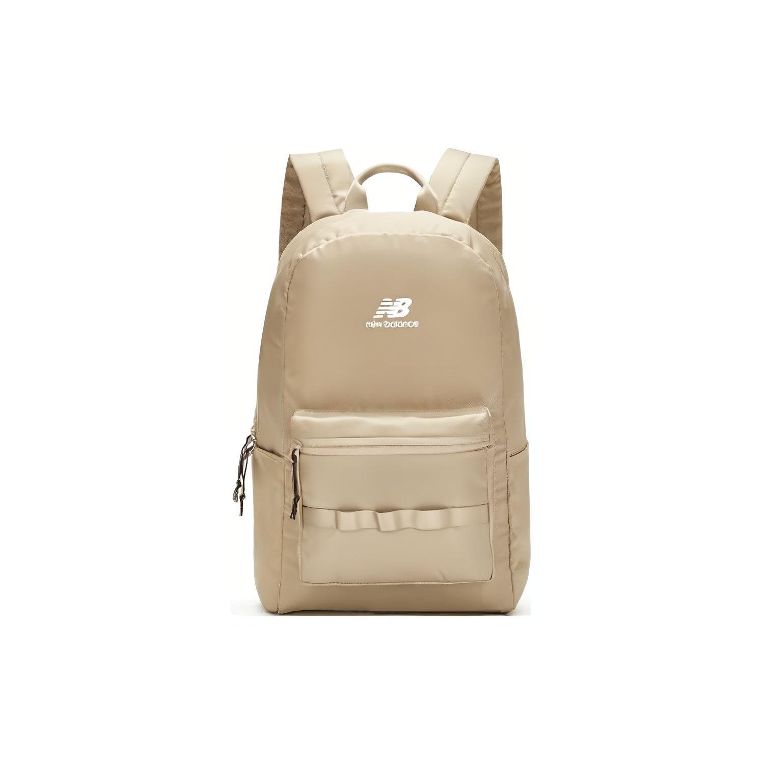 New Balance Casual Logo Print Zipper Closure Fabric Backpack Unisex backpack Beige LAB00001-TWD Beige