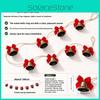 Christmas Bell Decorations Set With Red Bows And Vintage Brass Style For Holiday Tree And Staircase Decor