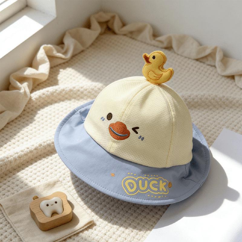 Koreanischer Enten-Cartoon-Eimerhut - Süßer Sonnenschutz für Frühling für Babys und Kinder