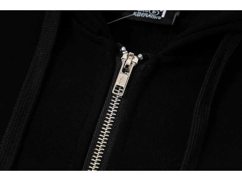 SS25BACK Retro Φούτερ με Φερμουάρ High Street: Εφαρμογή Νέο Καπέλο με Κεντημένο Λογότυπο Γράμματος