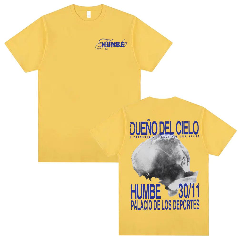 HUMBE DUEÑO DEL CIELO 2026 New Album T Shirts Mens Clothing Fashion High Street Tshirts Summer Classic Short Sleeve Tshirt