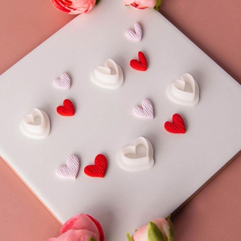 Heart Modelling Clay Earring Mold Mini Heart Earring Jewelry Ornament