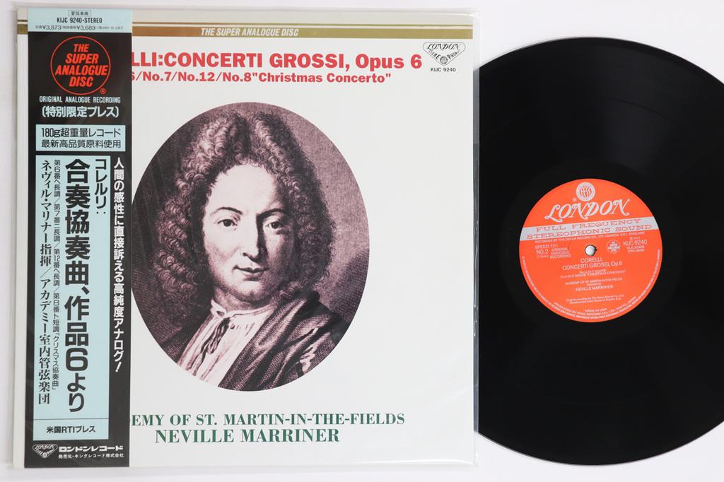 LP Record NEVILLE MARRINER, ACADEMY OF ST. MA - Corelli Concerti Grossi, Op.6 KIJC9240 LONDON Japan Obi Classical Used