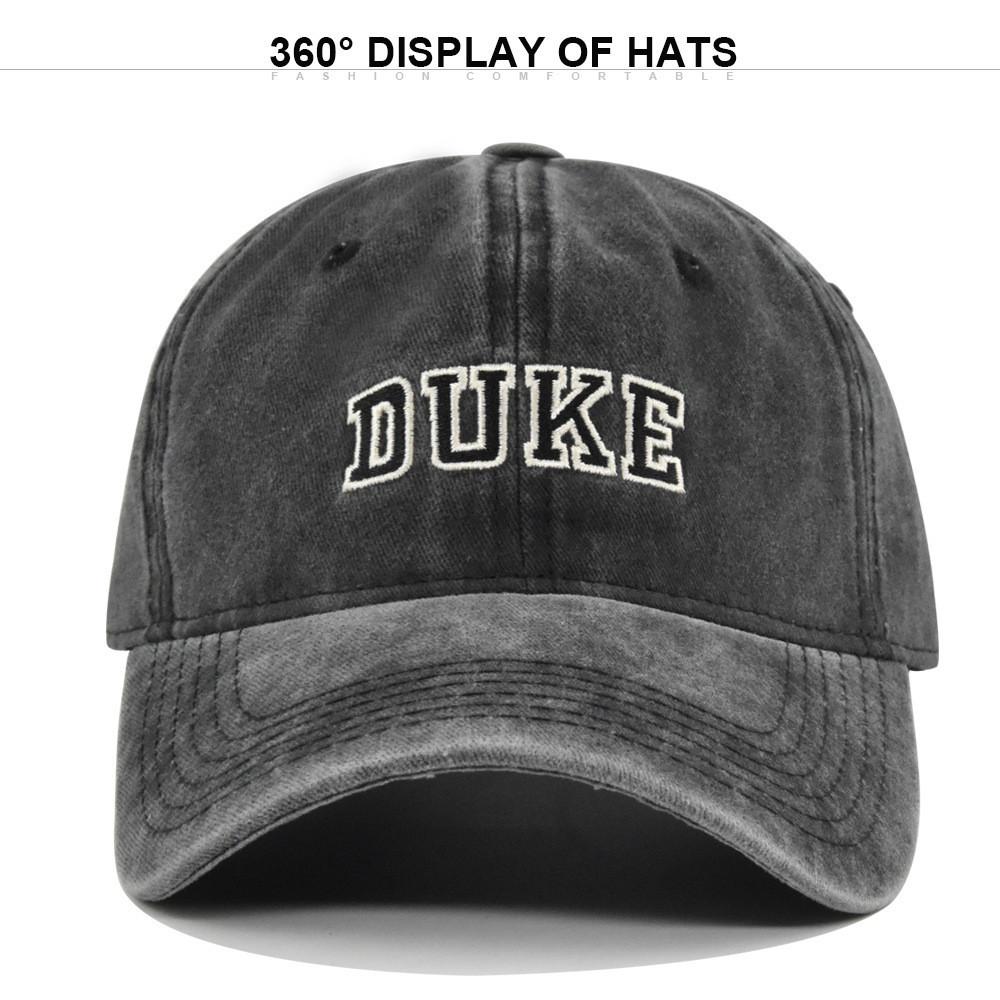 Hat Tongue Duck Duke Letter Embroidered Baseball Hat Vintage Cotton Material