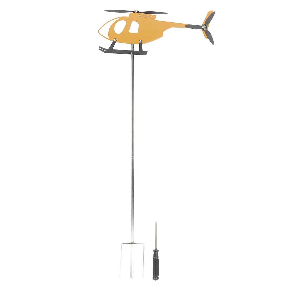 Airplane Weathervane Windmill Outdoor Wind Sculpture for Yard Garden Decoration Present for Flight Lovers Yellow