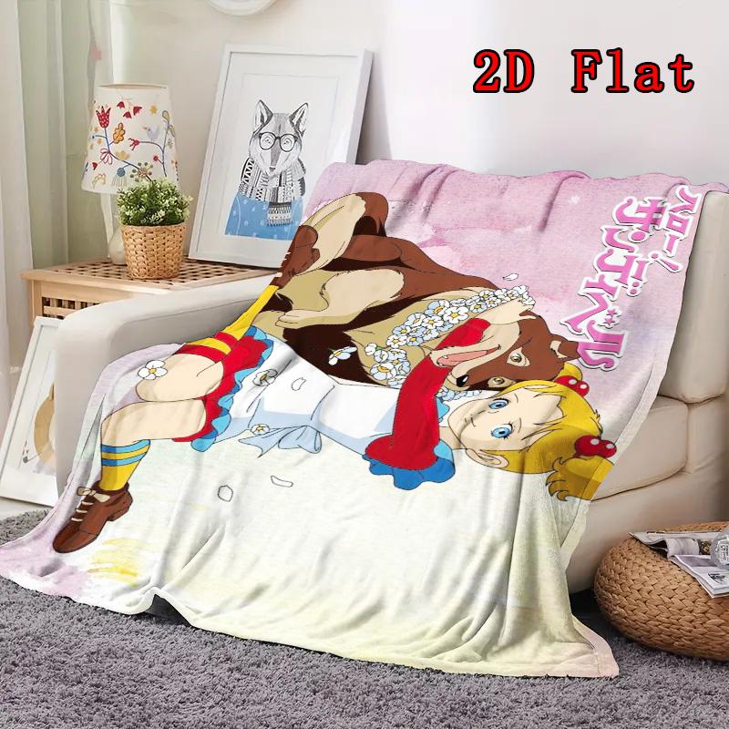 Hello Sandybell 2D Flat Pattern Flannel Blanket High quality All Seasons Warmth and Comfort Perfect for Christmas Gifts.PMT0914453