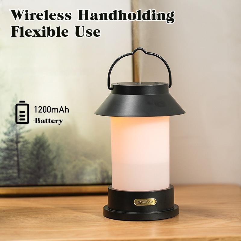 Camping Lantern Portable Air Humidifier Aroma Diffuser Household Quiet Mist Maker for Desk and Outdoor
