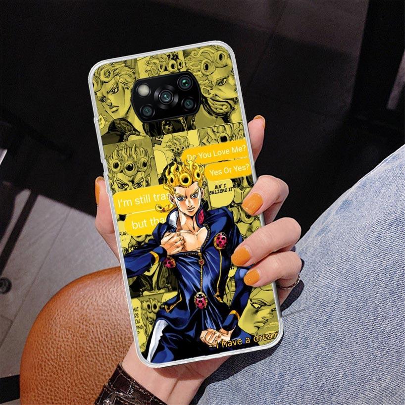 JoJo Bizarre Adventures Anime Phone Case For Xiaomi Poco X7 X6 X5 Pro F7 Ultra Redmi 15C 15 13C 13 12C 12 10 10A 10C 9 9A 9C 9T