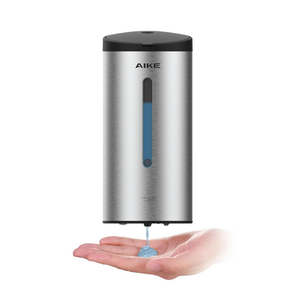 AIKE Hand Soap Wall Commercial Soap Compatible with Hand Wash Soap 800ml Large 5 Level Dispensing Battery For Public AK1205C Dispenser, Mounted,