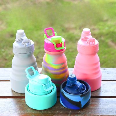 Nuovo Prodotto Esterno Tazza Pieghevole in Silicone con Manico da Viaggio Allenamento Sport Borraccia Scaldamani Portatile Antigoccia Tazza a Pancia Grande